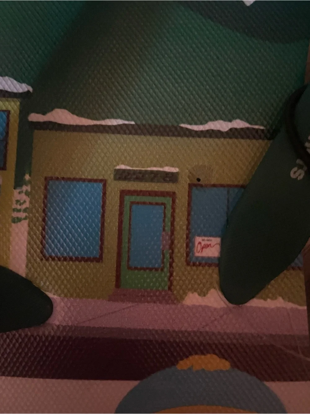 Bioworld Teal and Light Blue Cartoon Men's Flip-Flops
